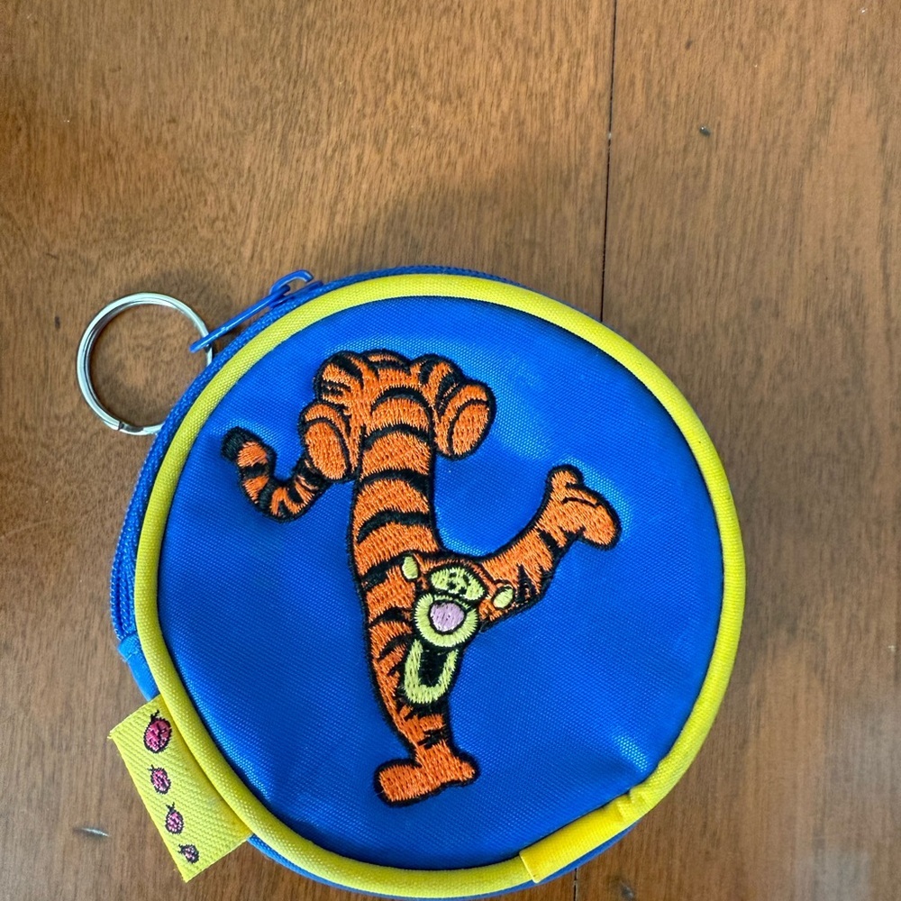 Vintage Blue and Yellow Tigger‎ Coin Pouch